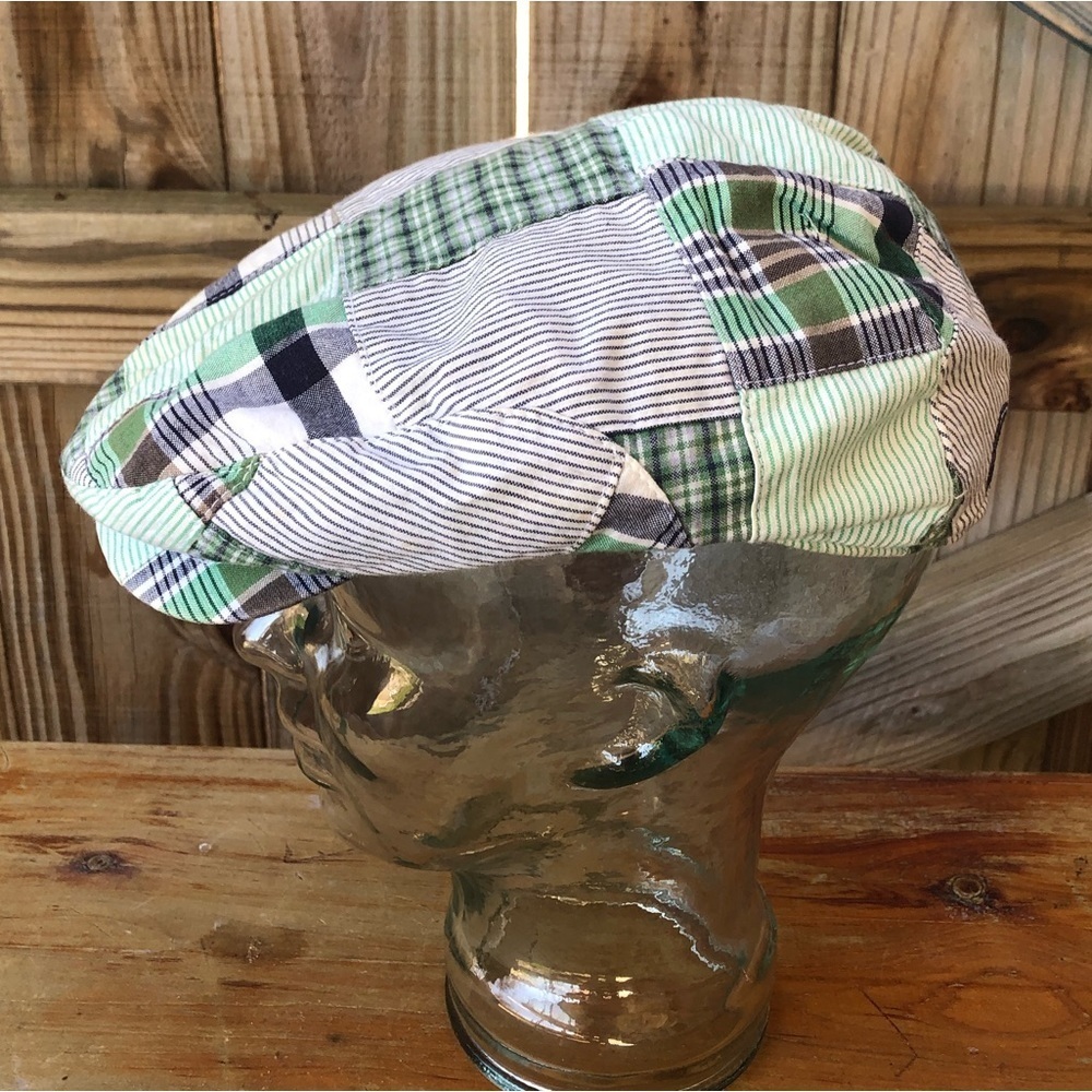 Weatherproof Lined Patchwork Style Flat Cap Newsb… - image 2